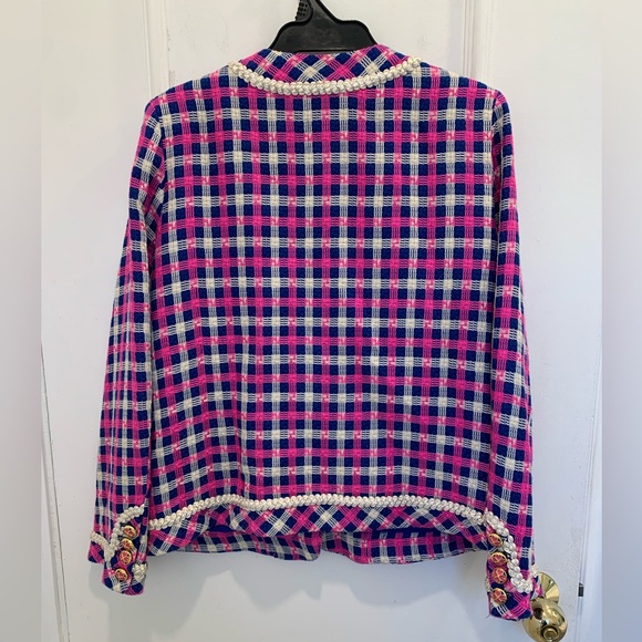 Pink/Blue/white blazer. Size 8 U.S. - Picture 2 of 6